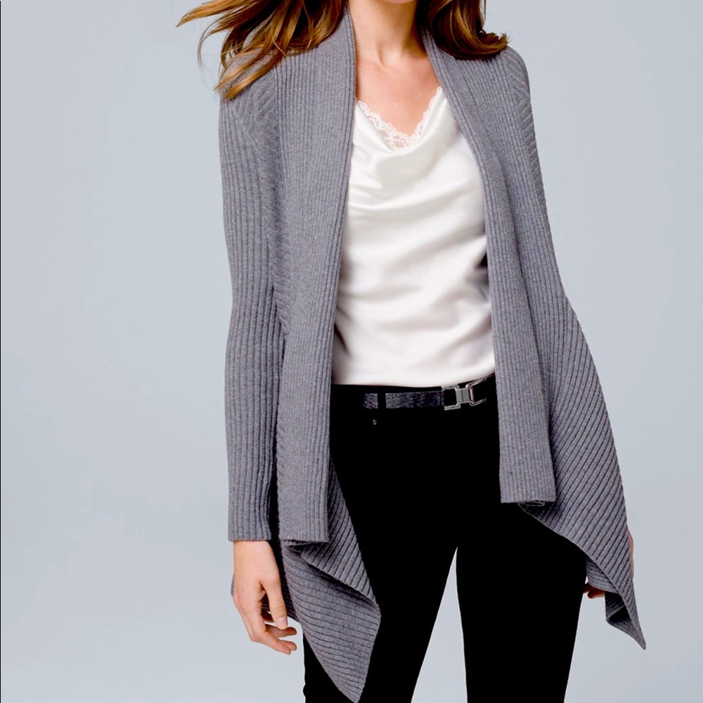 RIBBED COVER-UP SWEATER